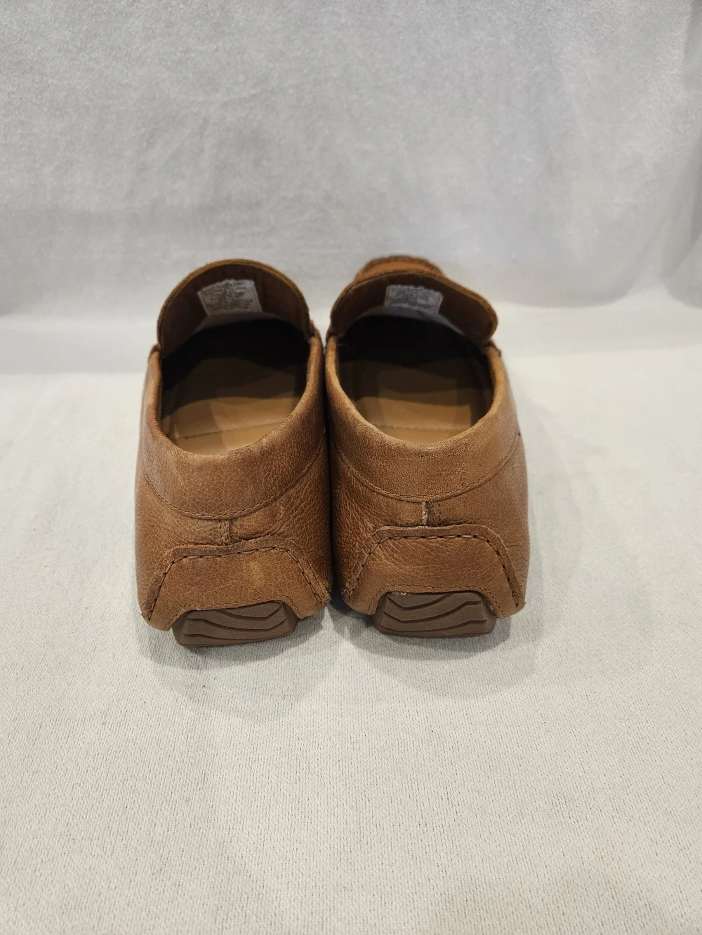 Leather Slip-On Loafers with Burgundy & White Accent 13 Men's - Picture 4 of 9